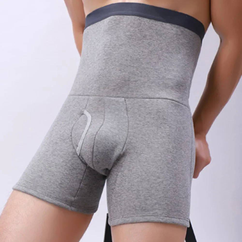 Men Thermal Underwear Winter Tummy Slim Body Shaper Long Boxershorts Butt Lifter Boxers Man High Waist Convex Separation Panties - Image 3