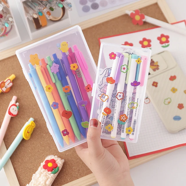 1pc Transparent Plastic Pencil Box, School Office Supplies, Pens Markers  Erasers Tape Stickers Beads Storage Organizer Box, DIY Craft Supplies