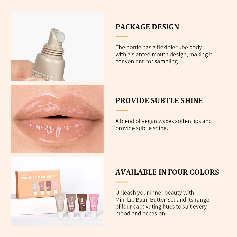 Summer Butter Mini Lip Balm Travel Kit - Moisturizing & Tinted Lip Care Set