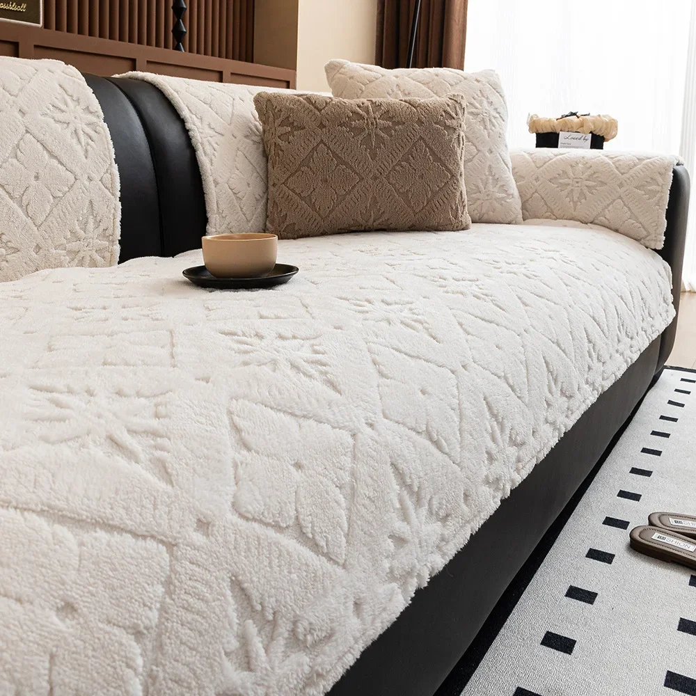 Cotton Velvet Non-Slip Sofa Cover 4