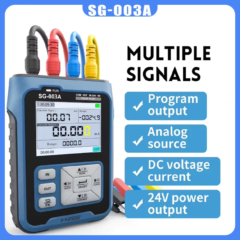 FNIRSI SG-003A SG-004A Signal Generator PWM Pulse Output TFT LCD Display 0-10V 4-20mA Adjustable Current-Voltage Simulator signal generator kit signal generator current voltage simulator