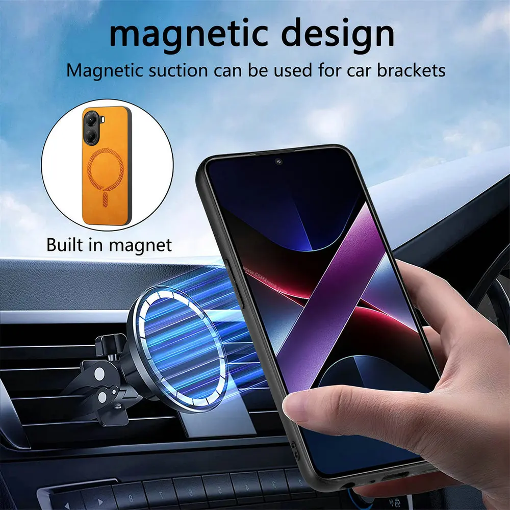 Luxury Leather Back Cover with Wireless Charging Compatibility