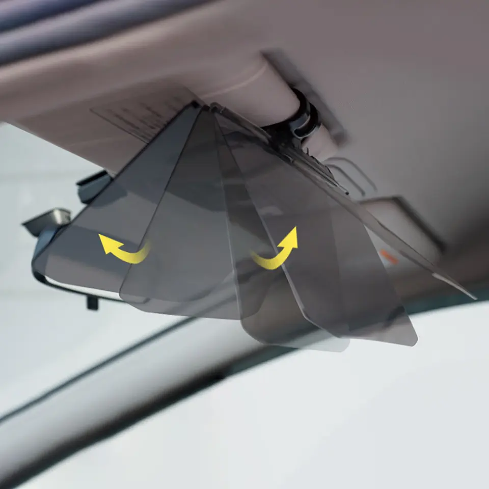 Estensore Parasole 2 In 1 Auto: Lente Antiriflesso Antiabbagliamento Per Guida Giorno/Notte – Universale