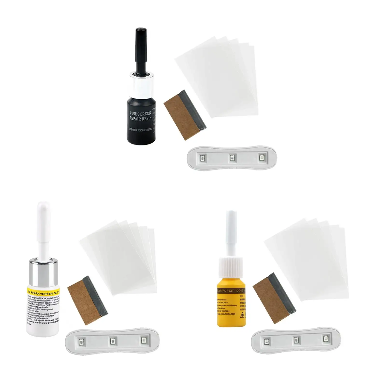 

Windshield Crack Repair Kit for Fixing Chips Star Shaped Crack Scratch