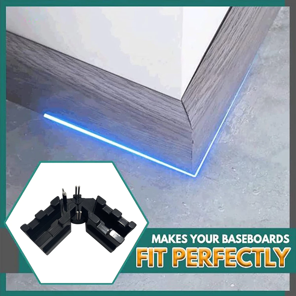 Bevel Gauge and Mitre Box 2-in-1 Mitre Measuring Cutting Tool Measure Bevels and Miter Sawing Angle Cutting Tool For Baseboards