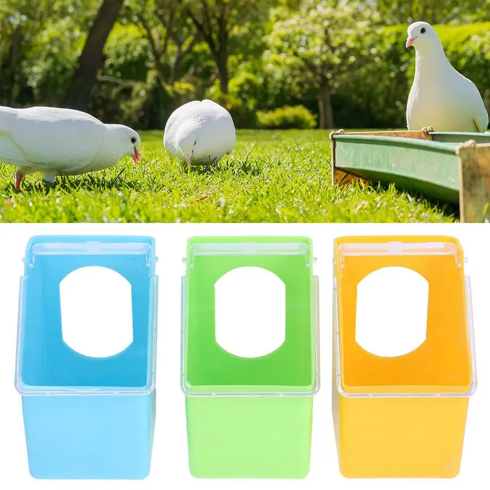 Pack De 8 Comederos Colgantes Para Palomas Y Aves - Plástico Durable, Fácil De Limpiar - Para Jaulas O Pajareras