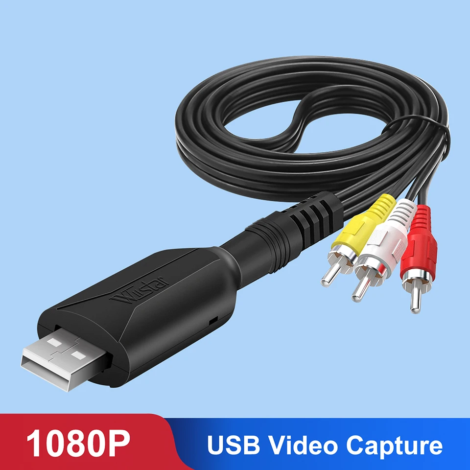 USB Video Capture Card VHS to Digital RCA to USB 2.0 Audio Capture Device Adapter Converter Easy Cap VCR DVR TV For Win7/8/10