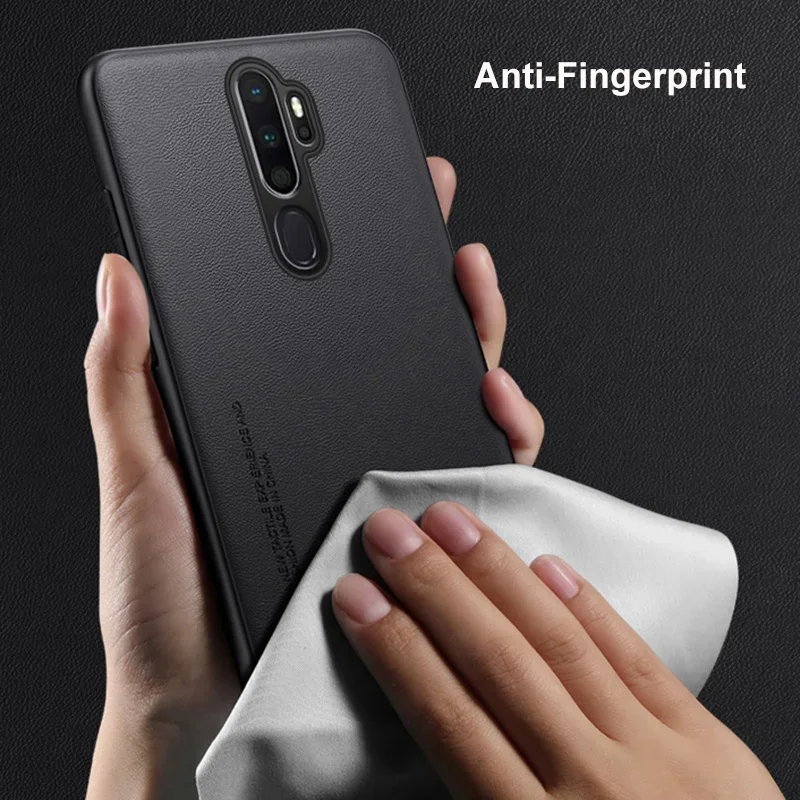 Premium Matte Silicone Shockproof Phone Case with Luxury PU Leather Finish