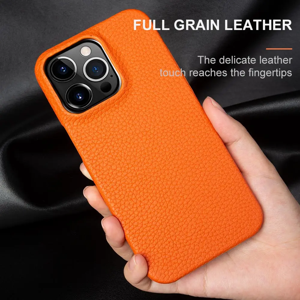 Luxury Grid Pattern Leather Back Cover Compatible with All iPhone