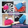 Microfiber Car Wash Mitt Double Sided Chenille Auto Gloves Ultra Absorbent Wash Car Sponge Scratch Free Microfiber Car Cleaning 6