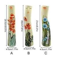 Boho Style Resin Vase Hand-painted Human Face Flower Vase Table Ornament Creative Flower Arrangement Vase Home Decorations 2