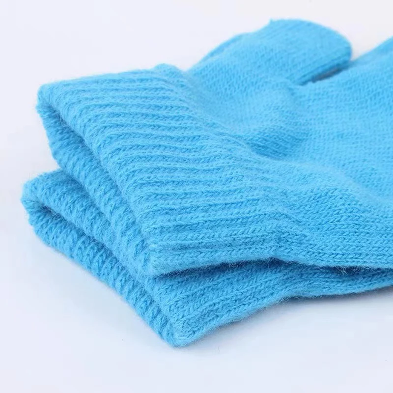 Winter Knitted Children's Gloves, Full Finger Boy Girl Glove, Warm Thick Kids Gloves, Baby Candy Color Cotton Mittens, winter gloves, baby mittens