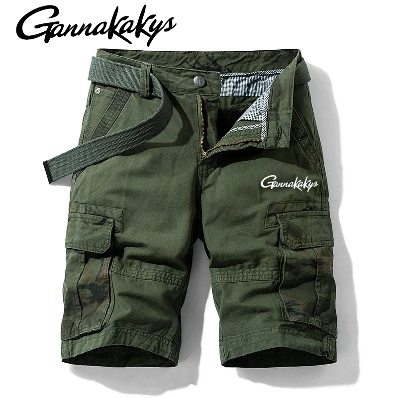 Summer New Men's Fishing Pants Breathable Cycling Multi Pocket Shorts Outdoor Sports and Fishing Pants