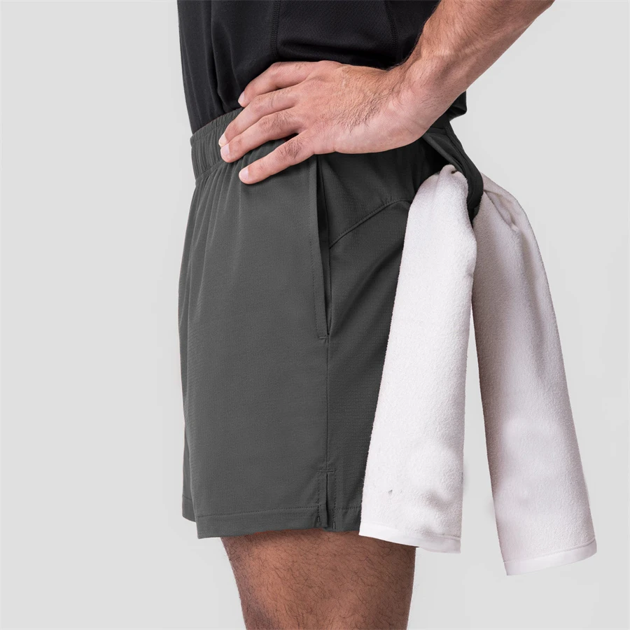 2023 Summer New Gym Jogging Exercise Shorts Men Sports Fitness Quick-drying Multiple pockets Running Shorts