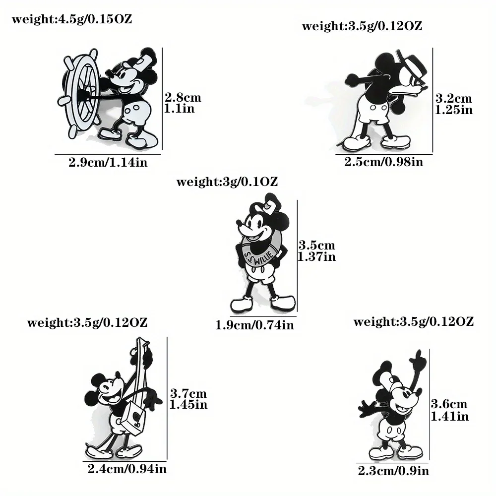 Broches Pin's Mickey Mouse Lot 5 Pcs