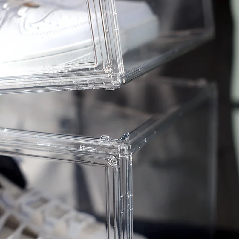 Magnetic dustproof bag shoes  transparent storage box  acrylic transparent display cabinet 6