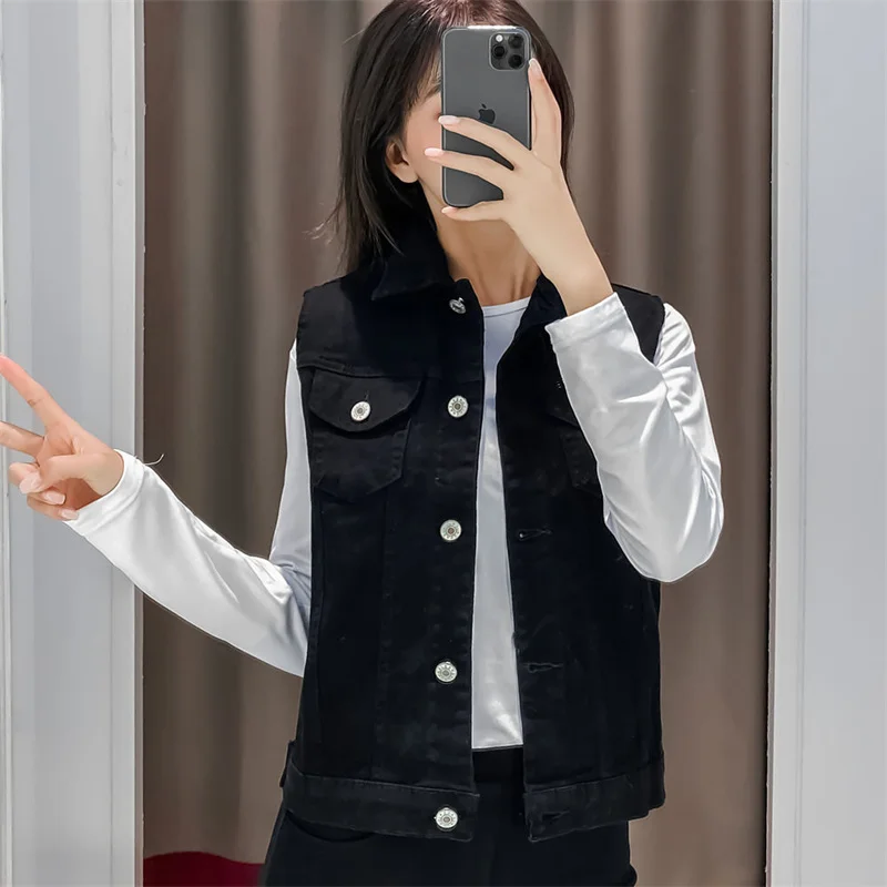 Denim Vests Women Spring Summer Casual Sleeveless Cowboy Jacket Loose Oversize Jean Waistcoats Womens Outwear Chaleco Mujer 6XL