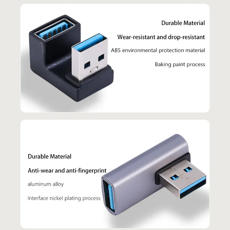 Usb용 U 자형 직각 어댑터-타입 C USB C-타입 C 어댑터 범용 L-모양 USB A Male-USB A Female 변환기
