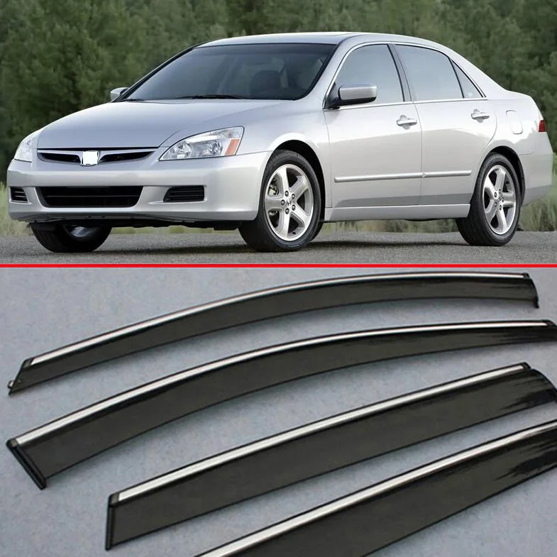 

For Honda Accord MK7 2004-2007 Window Wind Deflector Visor Rain/Sun Guard Vent Car Accessories Stickers