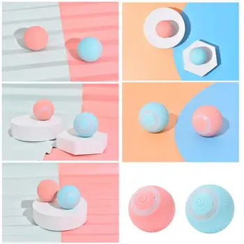 Rechargeable Cat Ball Toy Interactive Cat Toys Ball USB Rechargeable Motion Spinning Ball For Indoor Cats Stiulate Hunting 4
