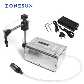 ZONESUN 전기 액체 충전 기계, 미니 휴대용 다이어프램 펌프 병 필러, 물 향수 음료 올리브 오일 GFK180