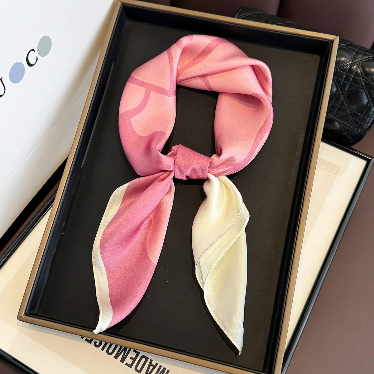 100% Mulberry Silk Square Scarf for Women