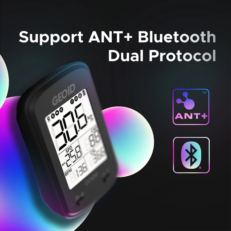 Geoid Cc400 Bicicletta Gps Computer Ciclismo Smart Wireless Impermeabile Tachimetro Supporto Bluetooth Ant Data Mtb Contachilometri Bici Da Strada