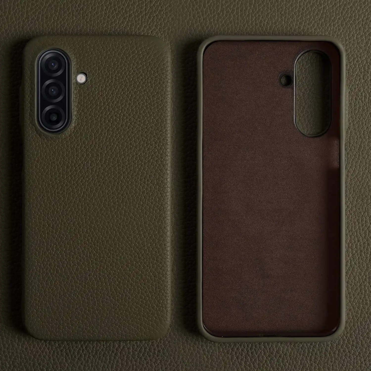Luxury Genuine Leather Full Wrap Shockproof Phone Case - Premium Back Cover