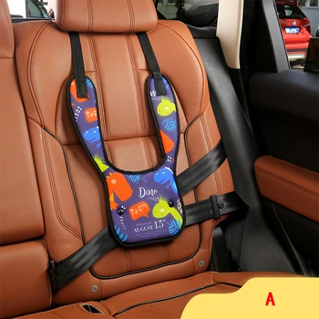 Cintura di sicurezza per bambini copertura per le spalle del bambino posizionatore per cintura di sicurezza supporto per la regolazione della cintura di sicurezza per bambini collo Anti-collo per auto per la sicurezza dei bambini
