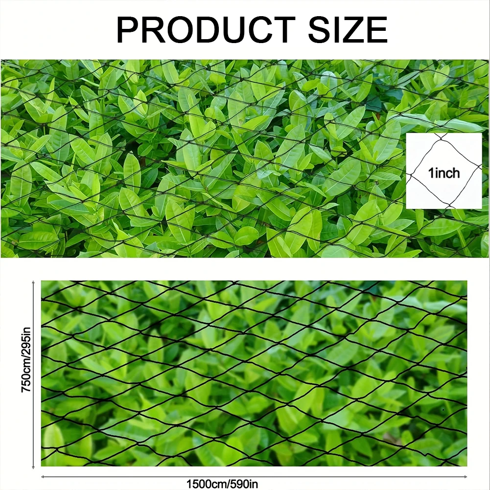 Nylon Bird Netting Mesh Hawk Netting Protective Garden Bird Net 25 X 50 FT Fruit Tree Netting for Vegetables Poultry