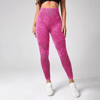 Yoga Basic Tie Dye Tummy Control Sports Leggings 1