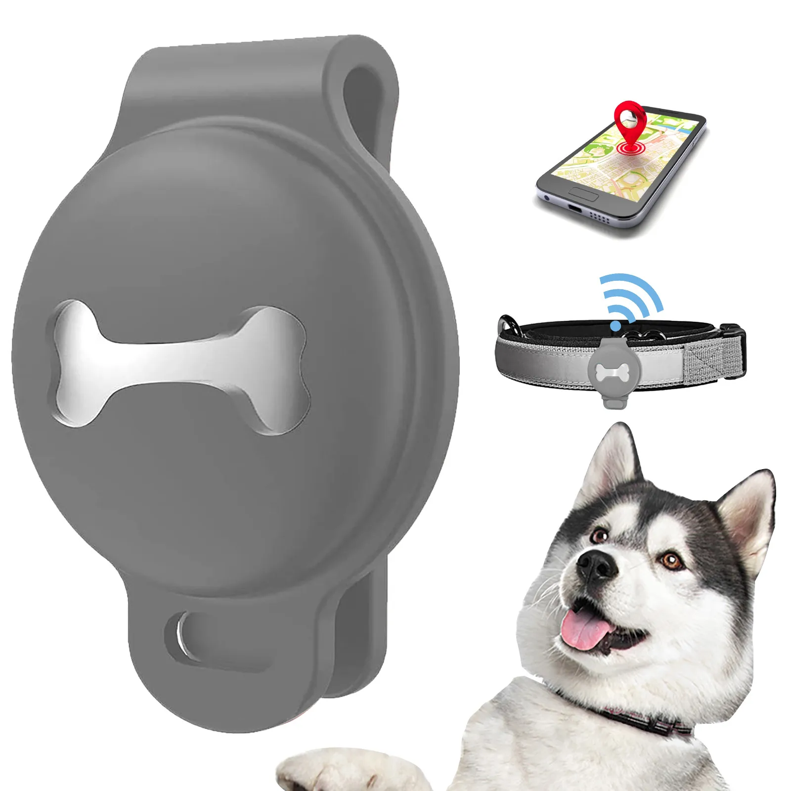 Portable Silicone Bluetooth Locator Cover Is Suitable For Pet Collar Protector Only Protective Cover No Instrument Mascotas