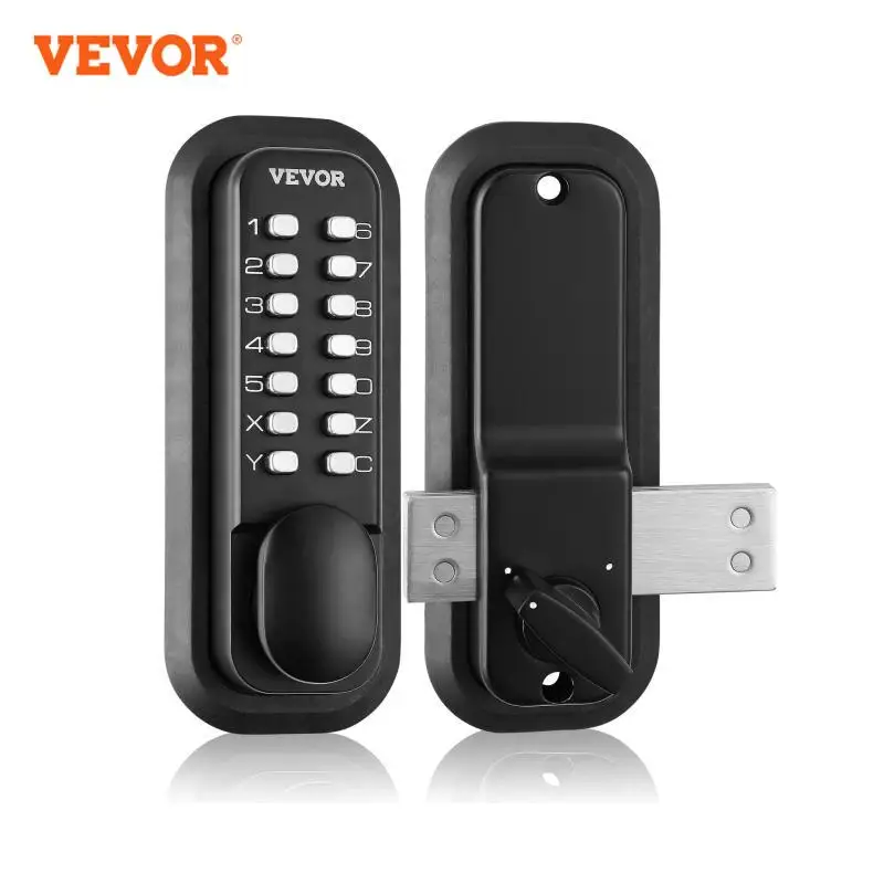 Password Key Lock, VEVOR Mechanical Keyless Entry Door Lock 14 Digit Keypad Surface-mounted Latch