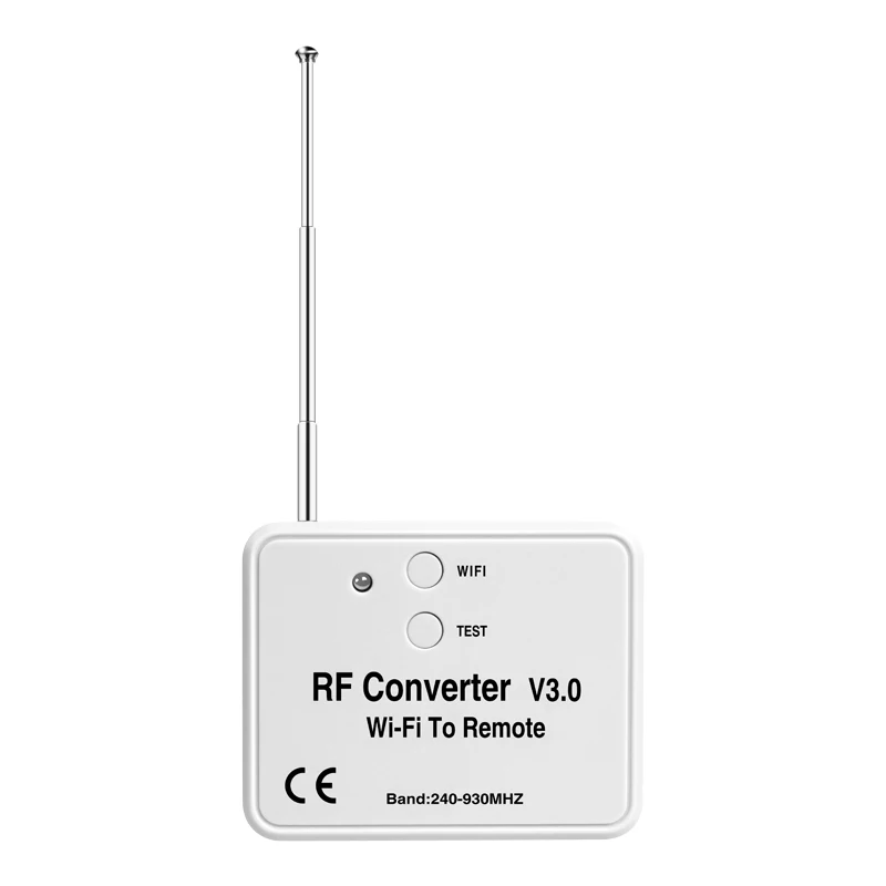 

Hot sale 240-930mhz Multi-frequency DC5V Compatible Rolling Code Wifi To RF Converter for garage door