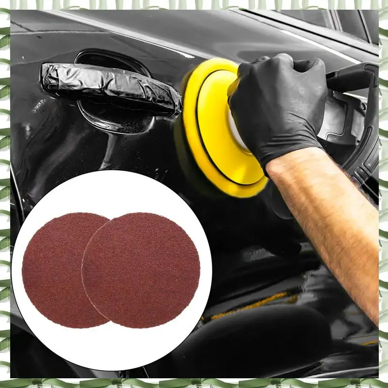 Professional Tool 50 Pcs 2 Inch Sanding Disc 60-180 Grit Hook And Loop For Sander Machine With 1 Pc 2 Inch Drill Shank Backing P