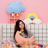 Stuffed Rainbow Cushion Girly Room Decor Moon Lightning Pillow Bay Window Lovely Weather Setting for Kids Bedroom Seat Pillow 2