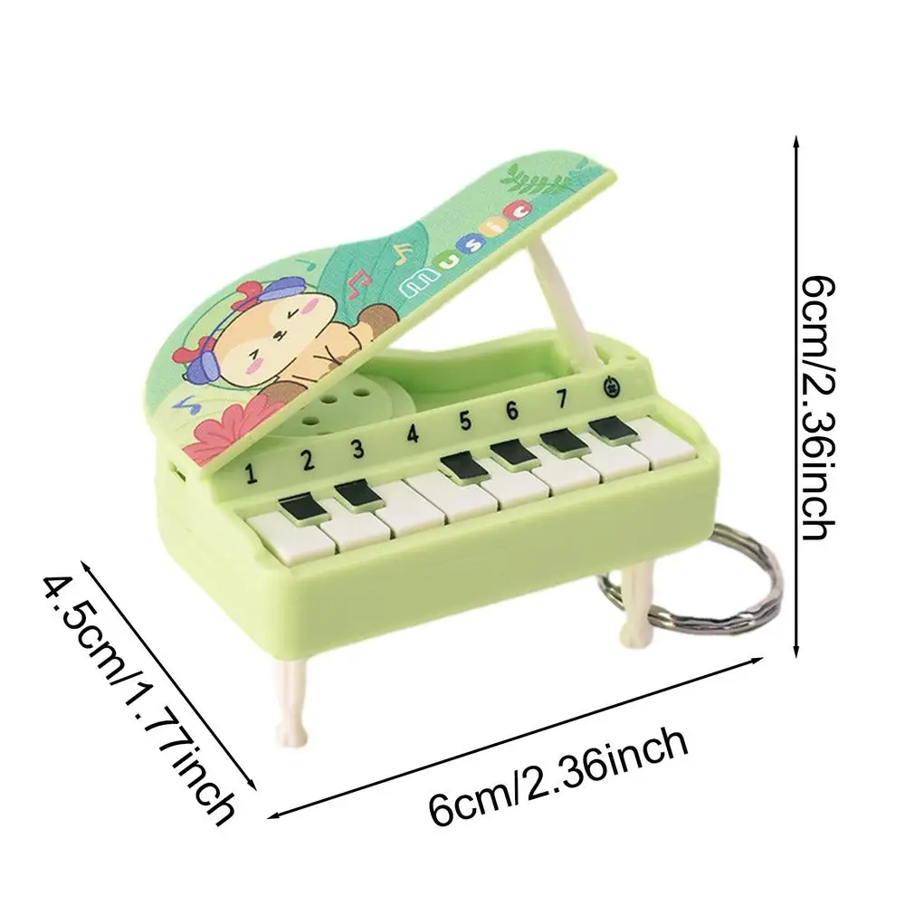 Piano Keyboard Key Chain 3D Musical Key Chain With Sound Creative Piano Toy Desktop Ornaments Portable Bag Pendant Collectible