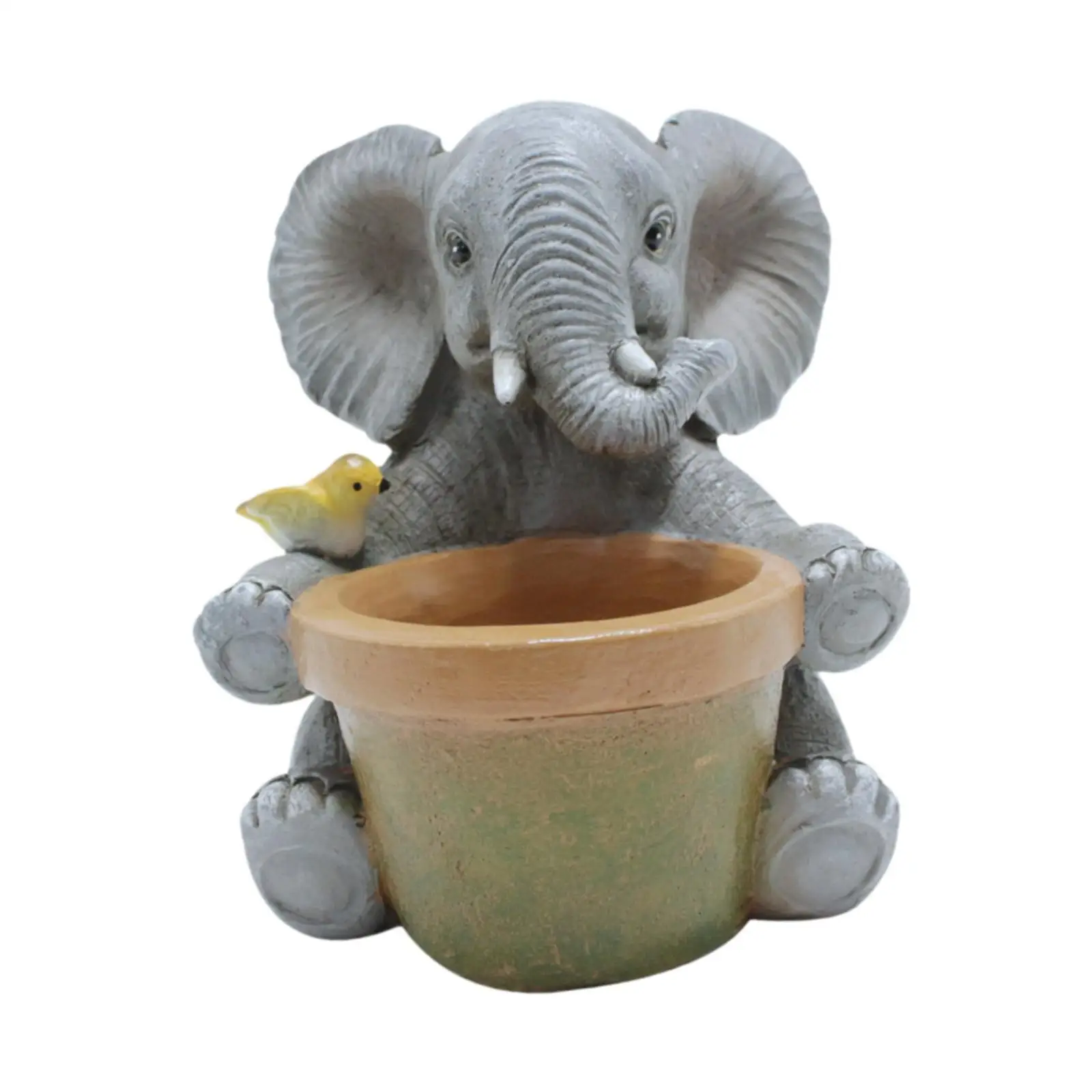 https://ae01.alicdn.com/kf/S072e198f88fc462ab72c2a4e5a6fe209x.jpg Garden Elephant Statue Planter Plant Pot for Porch Office Indoor/Outdoor