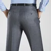 Summer Business Thin Suit Pants For Men Size 29-56 Spring Autumn Male Formal Solid Silk Long Dress Pants Baggy Office Trousers 5