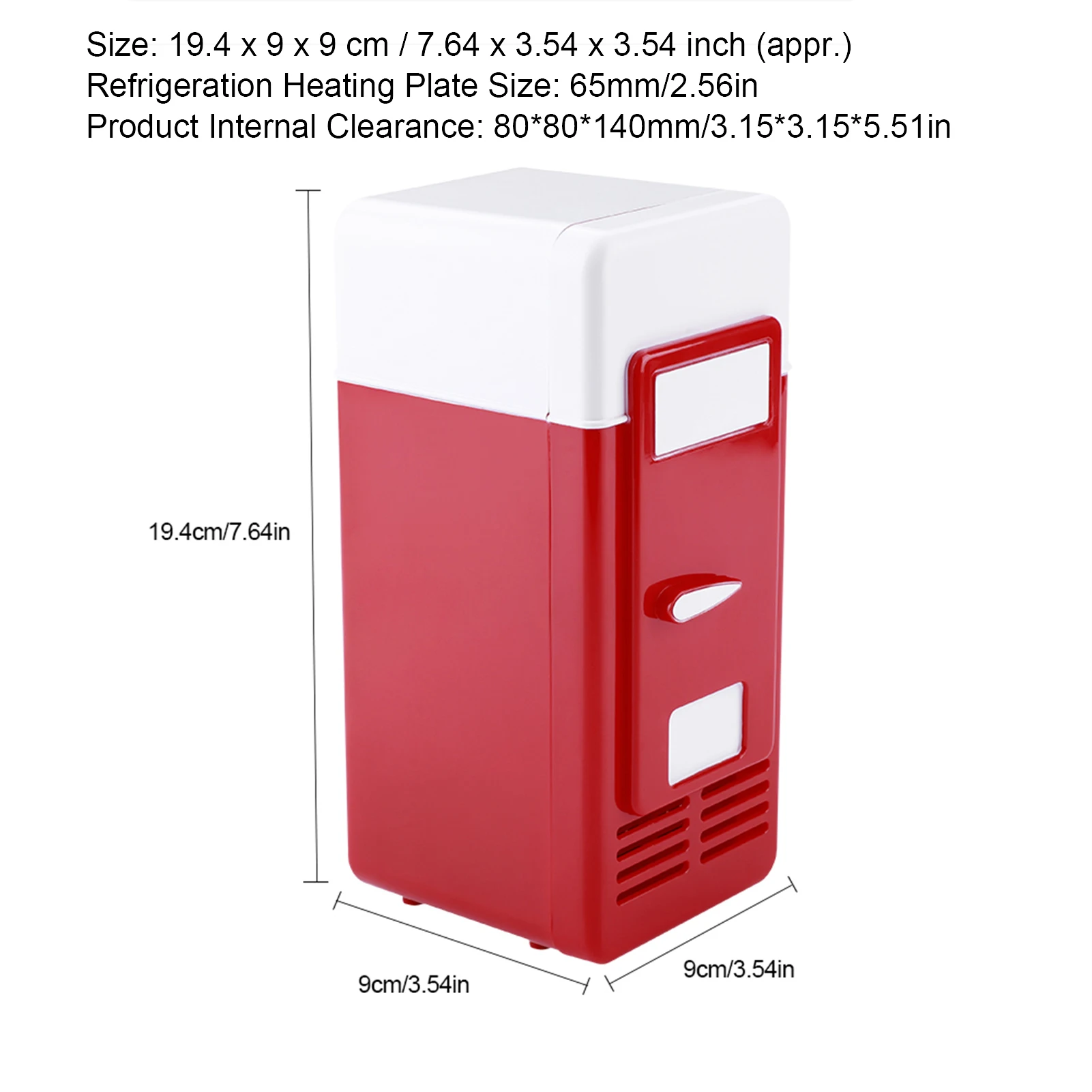 Portable Mini USB Fridge Home office Refrigerator Warmer Cooler Beverage Drink Freezer