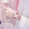 2024 Fashion Kids Love Digital Dial Children Set Watch Leather Strap Quartz Watches Kid Girls Clock Watch Bracelet Set Gift 4