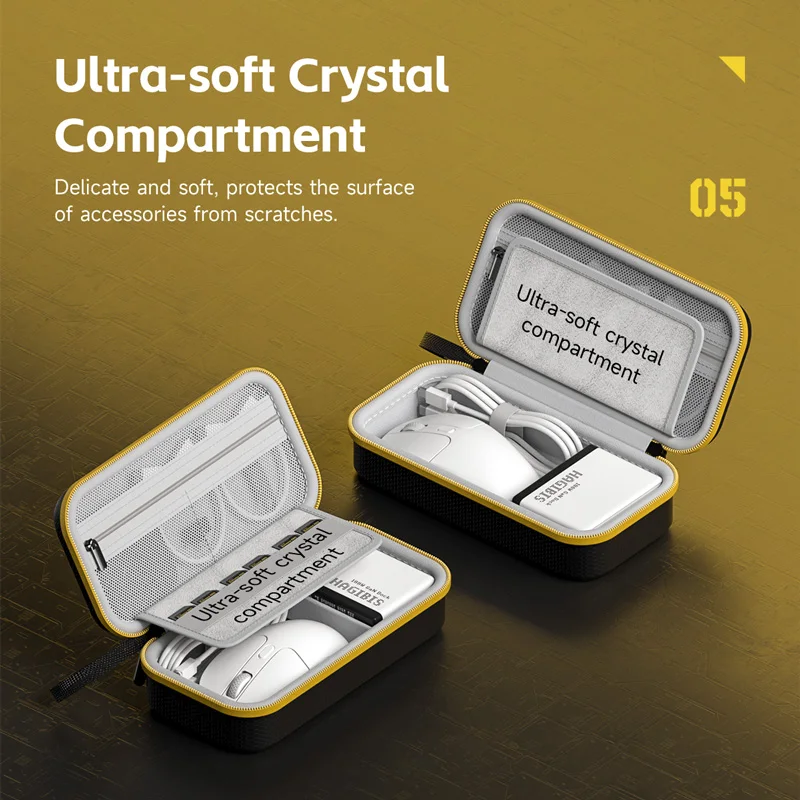 Hagibis Electronic Organizer Traveling Case Bag EVA Hardshell PU Portable Carrying Pouch for Mouse Charger Cables Accessories