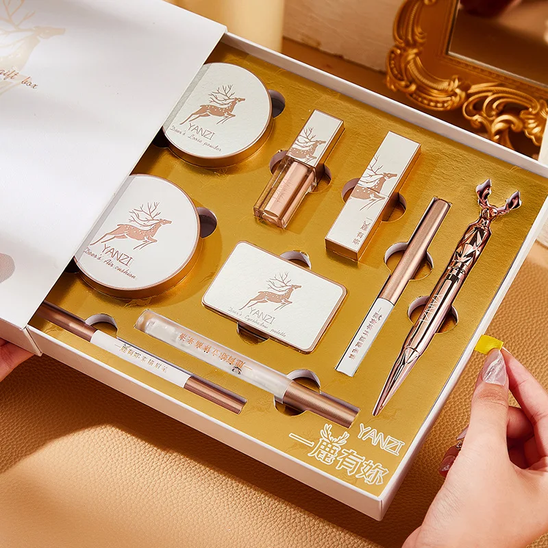 

makeup products set 9PCS/SET air cushion bb cream mascara eyeliner lipstick lip tint COSMETIC make up women gift box