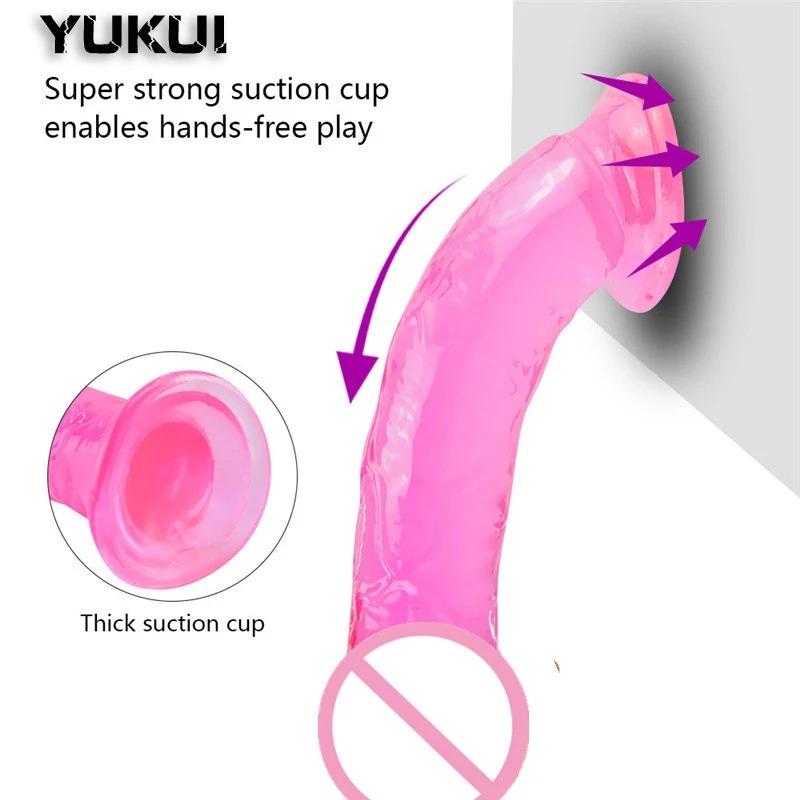 Sex Toys Mini Crystal Jelly Dildo Erotic Cock With Strong Suction Cup Sex Toys For Women Men Realistic Penis Dick Anal G-spot Simulation