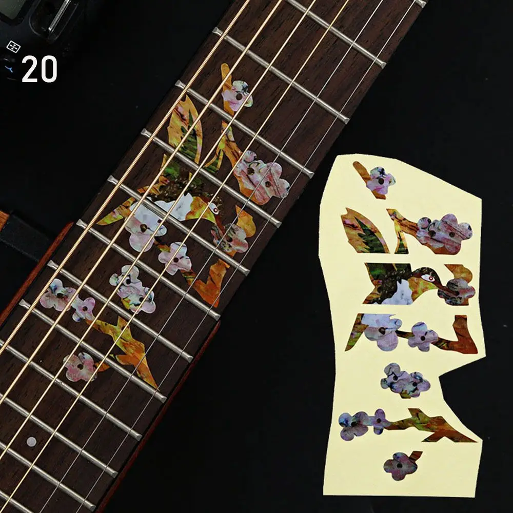 Instrument Decorations: Ultra Thin Cross Inlay Fretboard Stickers for Electric Guitar Accessories