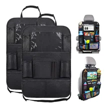 

Car Backseat Organizer with Touch Screen Tablet Holder Storage Pockets Kick Mats Car Seat Back Protectors for Kids Toddlers