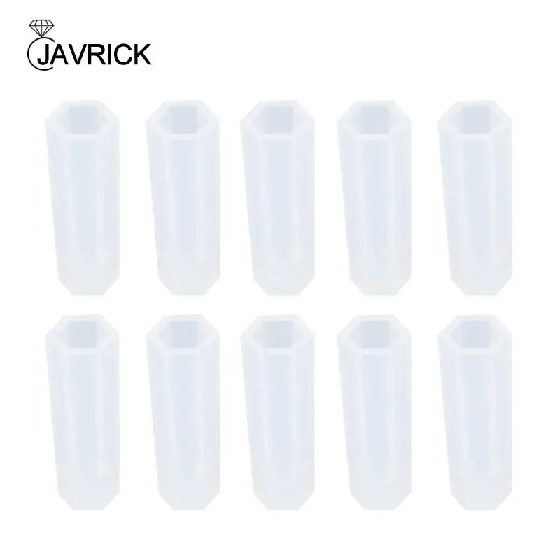 10 Pcs/Set Crystal Point Tower Epoxy Resin Mold Jewelry Pendant Silicone Mould DIY Crafts Ornaments Home Decorations Casting