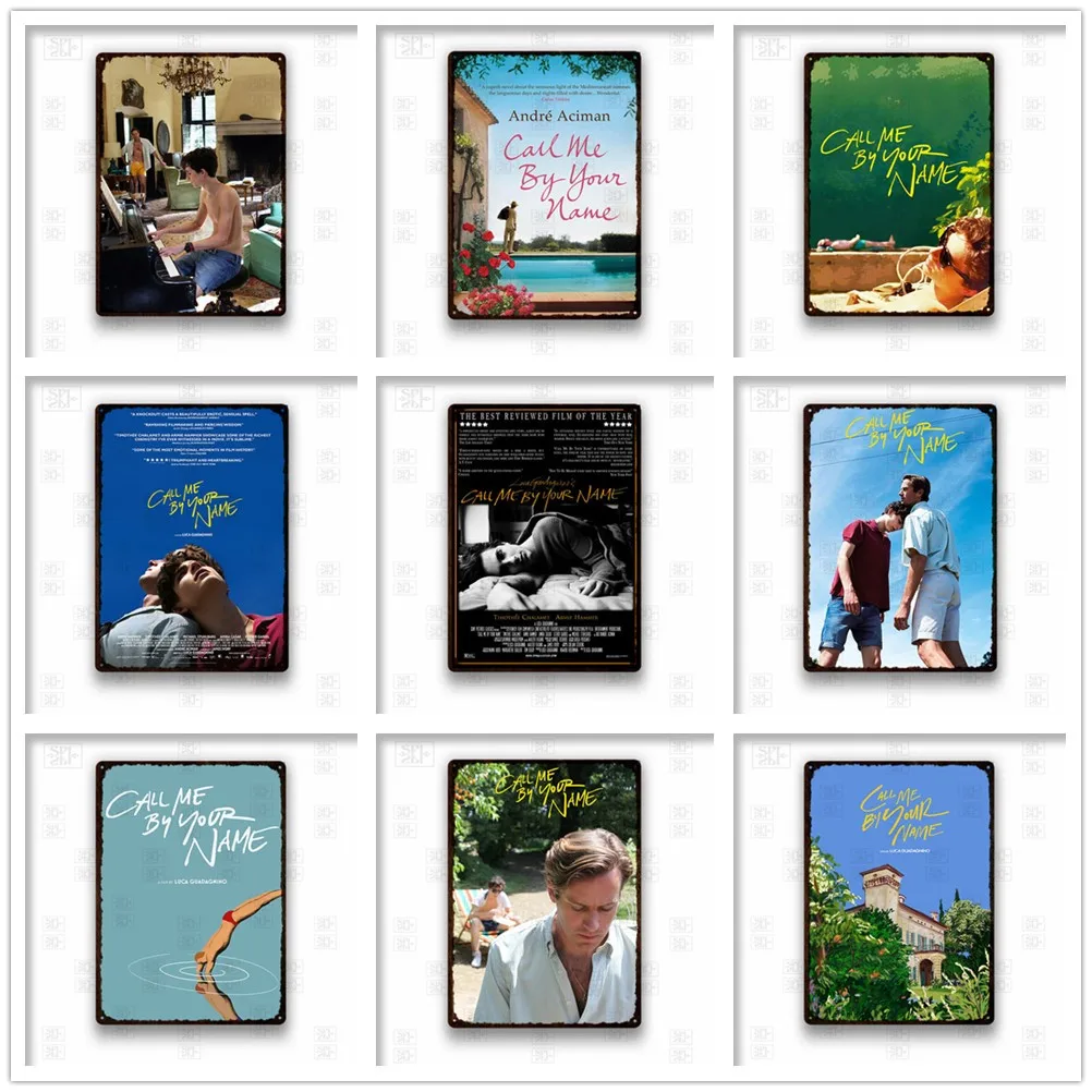 Chiama Me Con Il Tuo Nome Poster Con Stampa In Metallo Pop Love Story Film Piatti In Metallo Pub Bar Sign Man Cave Decor Targhe In Metallo