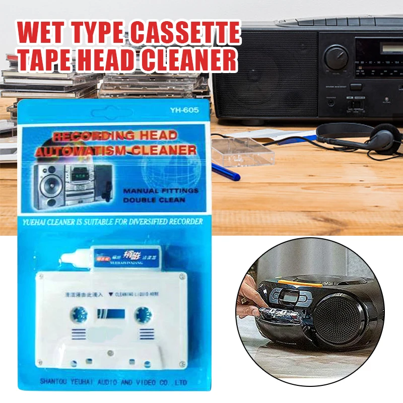 Cassette Tape Head Cleaner Kits Audio Deck Household Tape