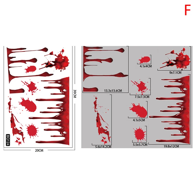 Adesivo de janela removível horror sem rastros reutilizável layout de cena  assustadora PVC fantasma sombra sangue impressão de mão Halloween  eletrostático, Vidro, Sem pedras preciosas